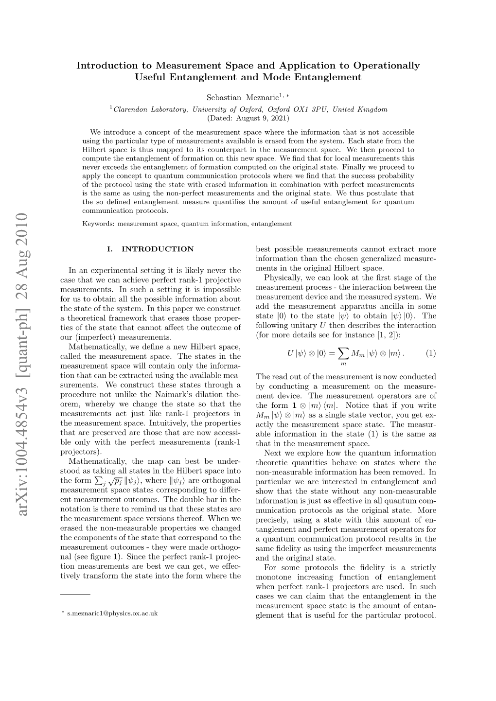 Introduction to Measurement Space and Application to Operationally Useful Entanglement and Mode Entanglement