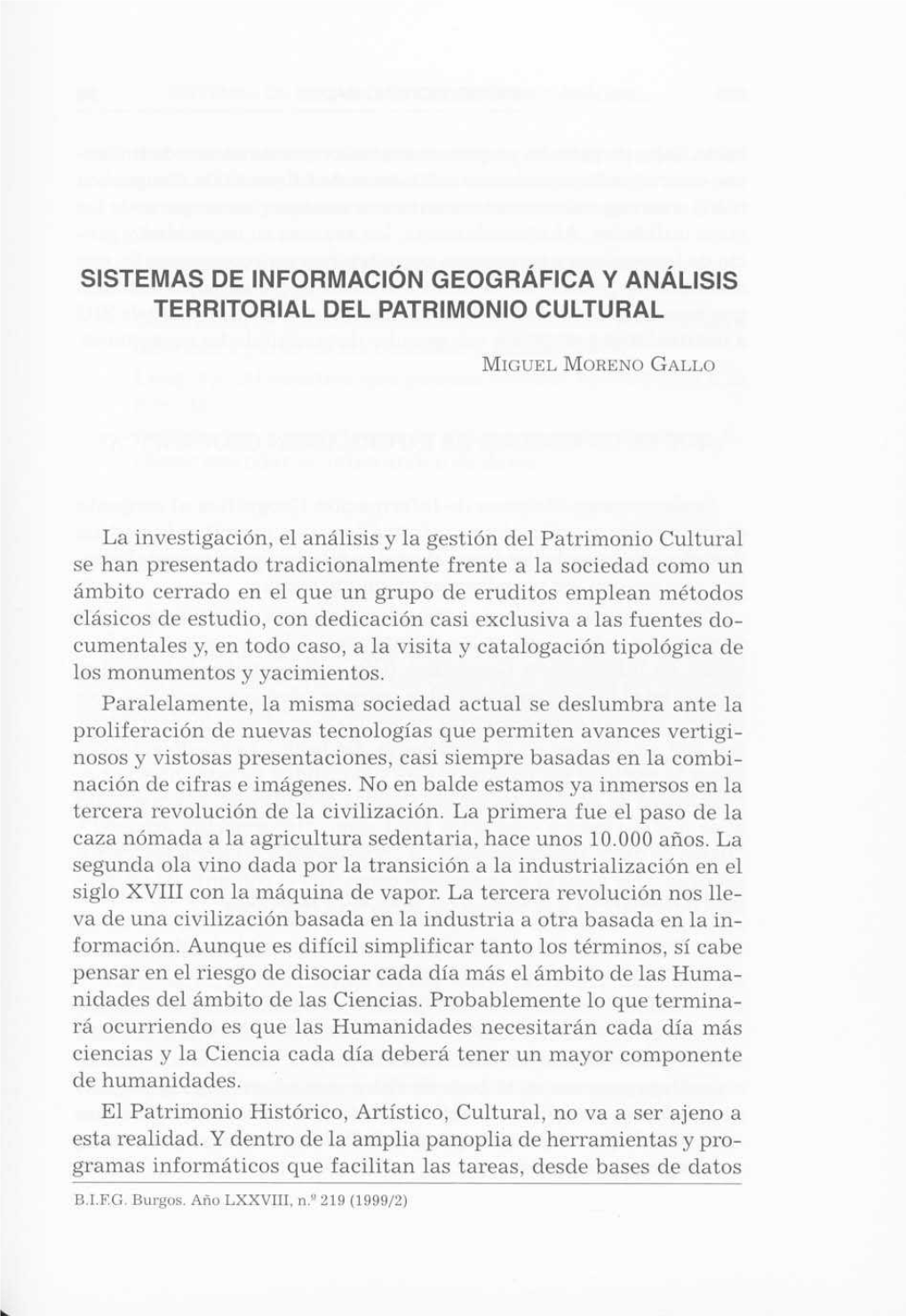 Sistemas De Información Geográfica Y Análisis Territorial Del Patrimonio Cultural