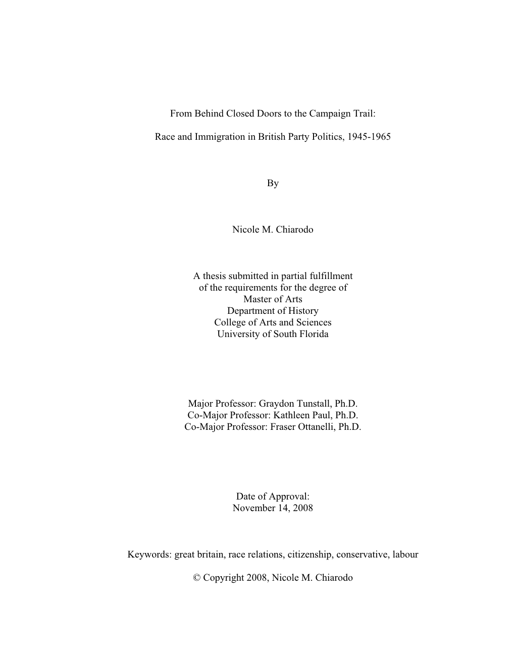 Race and Immigration in British Party Politics, 1945-1965 by Nicole M