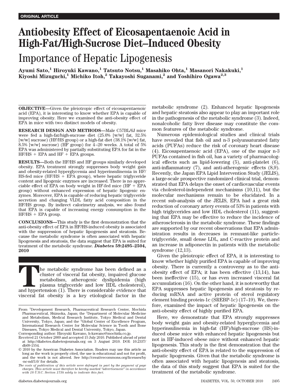 Importance of Hepatic Lipogenesis