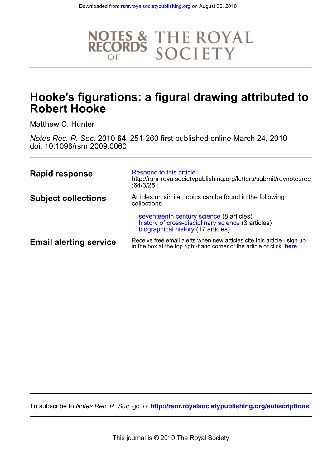 Robert Hooke Hooke's Figurations