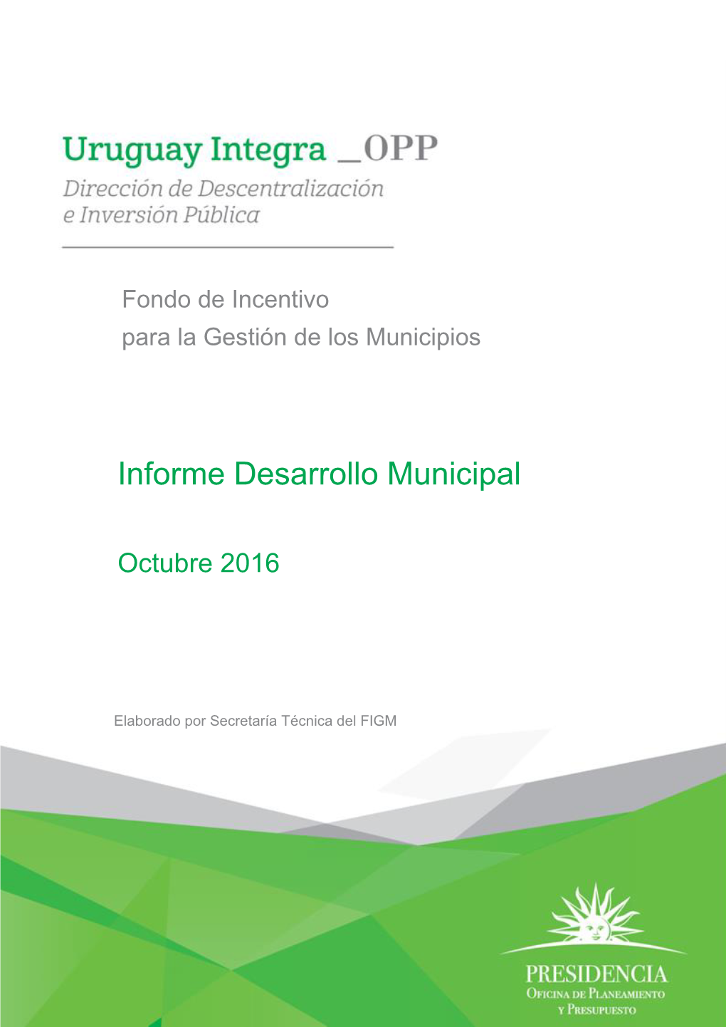 Informe Desarrollo Municipal