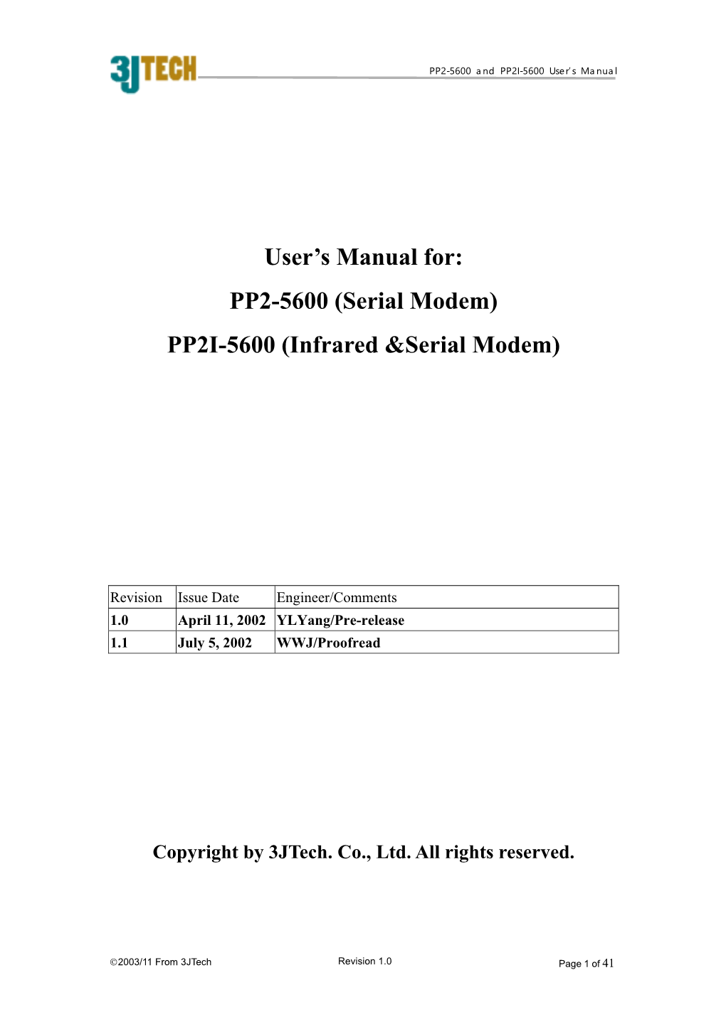 Infrared &Serial Modem