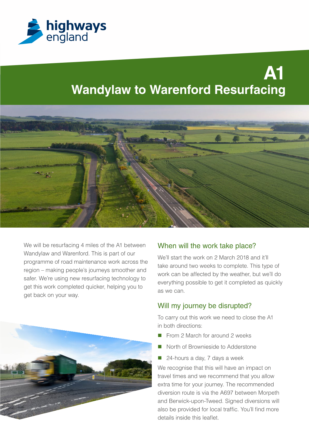 Wandylaw to Warenford Resurfacing