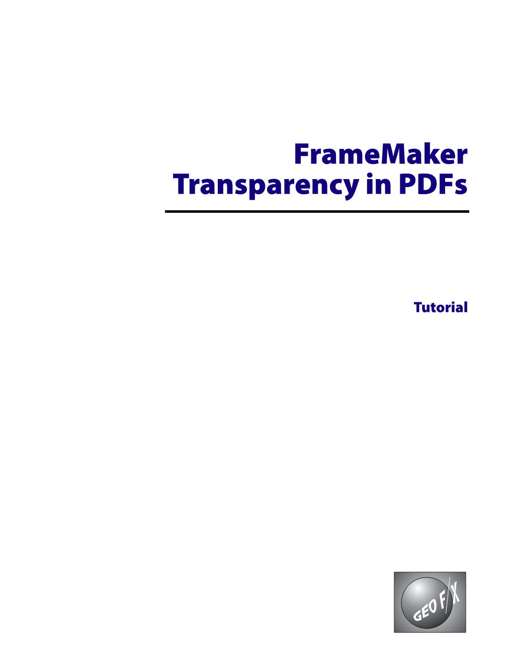 Framemaker Transparency in Pdfs