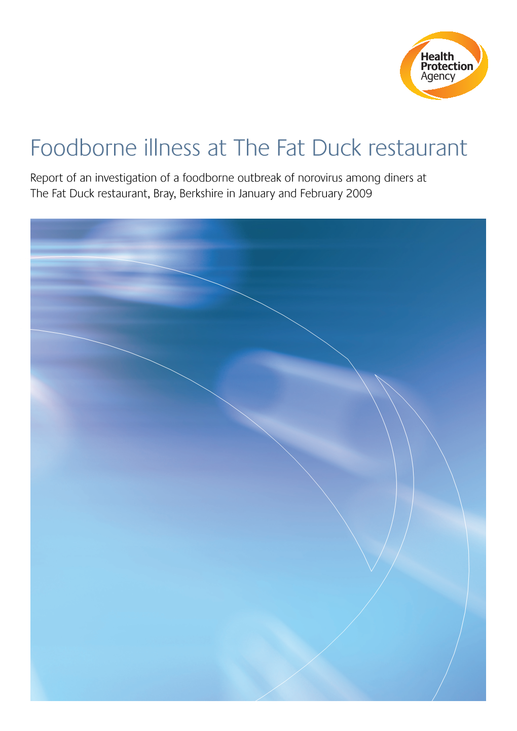 Foodborne Illness at the Fat Duck Restaurant
