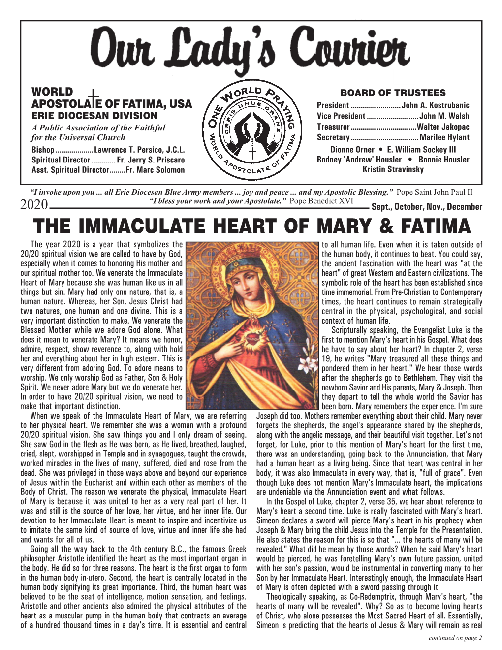THE Immaculate HEART of MARY & FATIMA