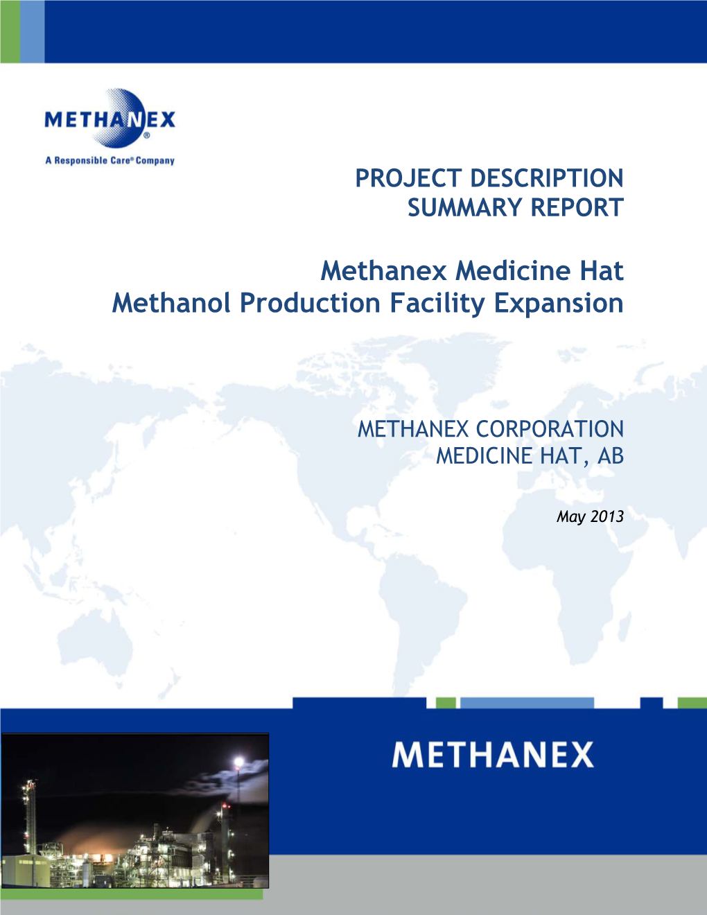 Methanex Medicine Hat Methanol Production Facility Expansion