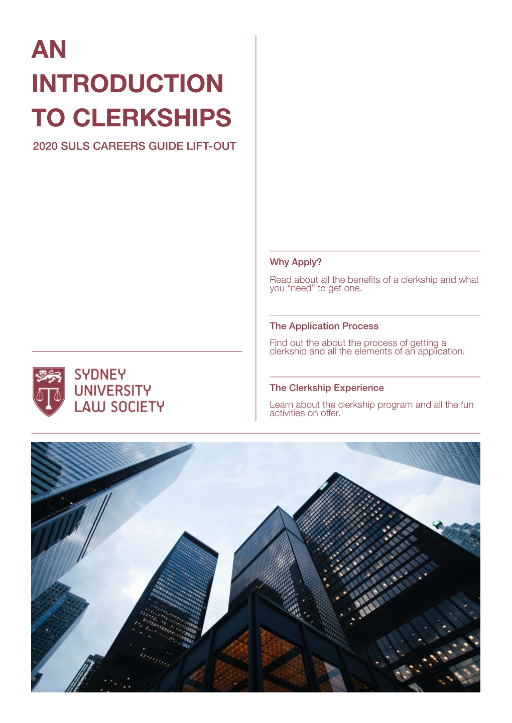 An Introduction to Clerkships 2020 Suls Careers Guide Lift-Out