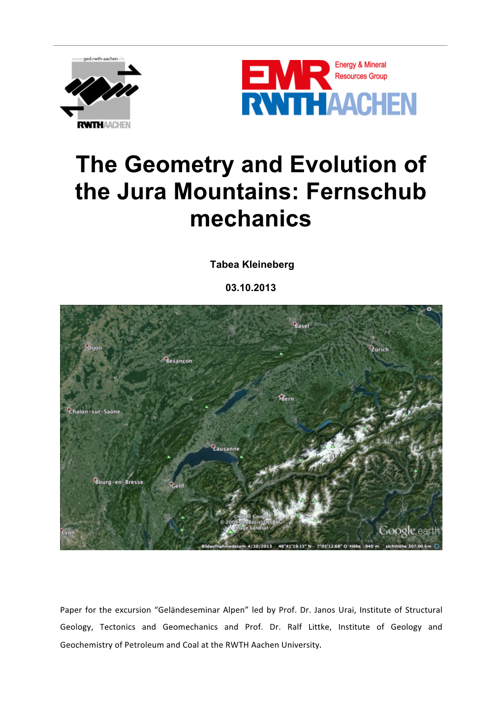 The Geometry and Evolution of the Jura Mountains: Fernschub Mechanics