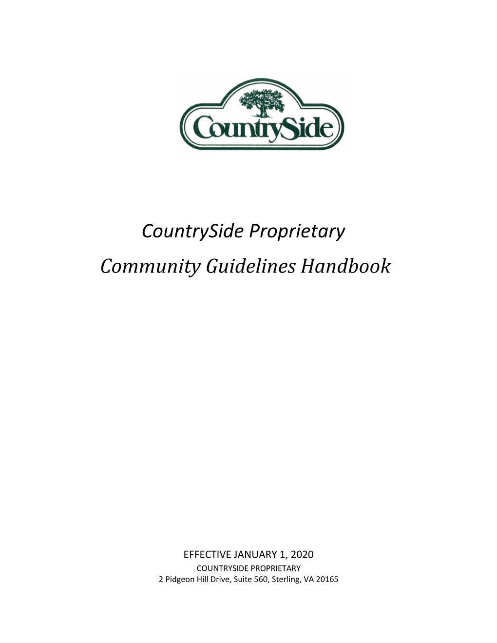Countryside Proprietary Community Guidelines Handbook