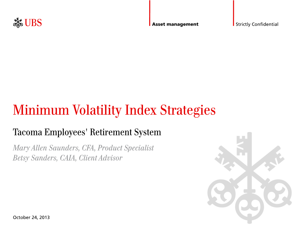 Alternative Beta Strategies Exploit Different Equity Factors Review of Strategies Capturing Value, Low Volatility and Quality Factors
