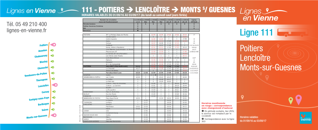 Lignes Jours De Fonctionnement L À S Mer Mer Mer LM JV LM JV LM JV VITALIS Période Scolaire X X X X X X X X Tél