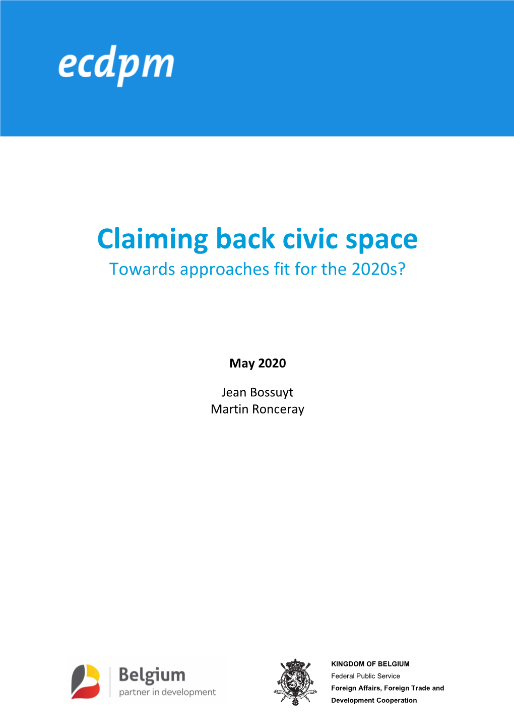 Claiming Back Civic Space