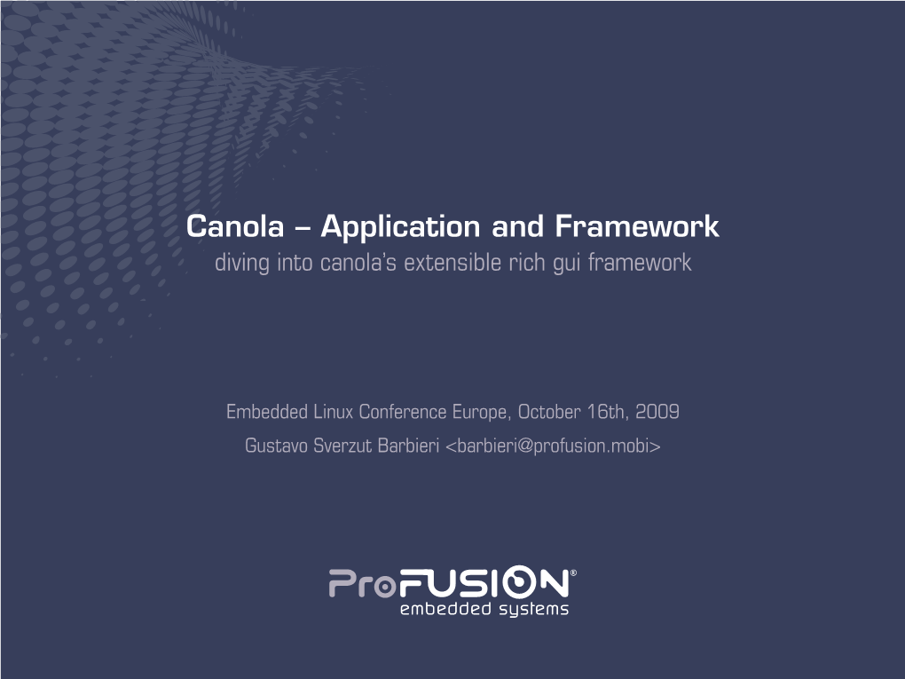 Canola’S Into Diving Aoa–Apiainadframework and Application – Canola