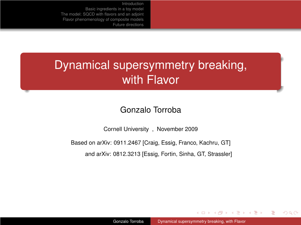 Dynamical Supersymmetry Breaking, with Flavor