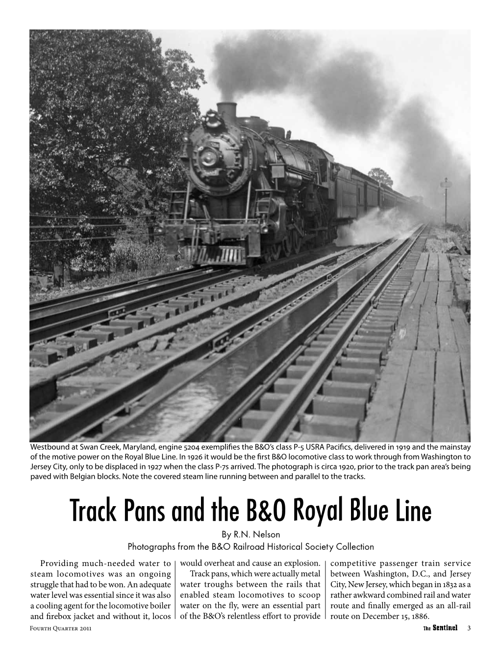 Track Pans and the B&O Royal Blue Line