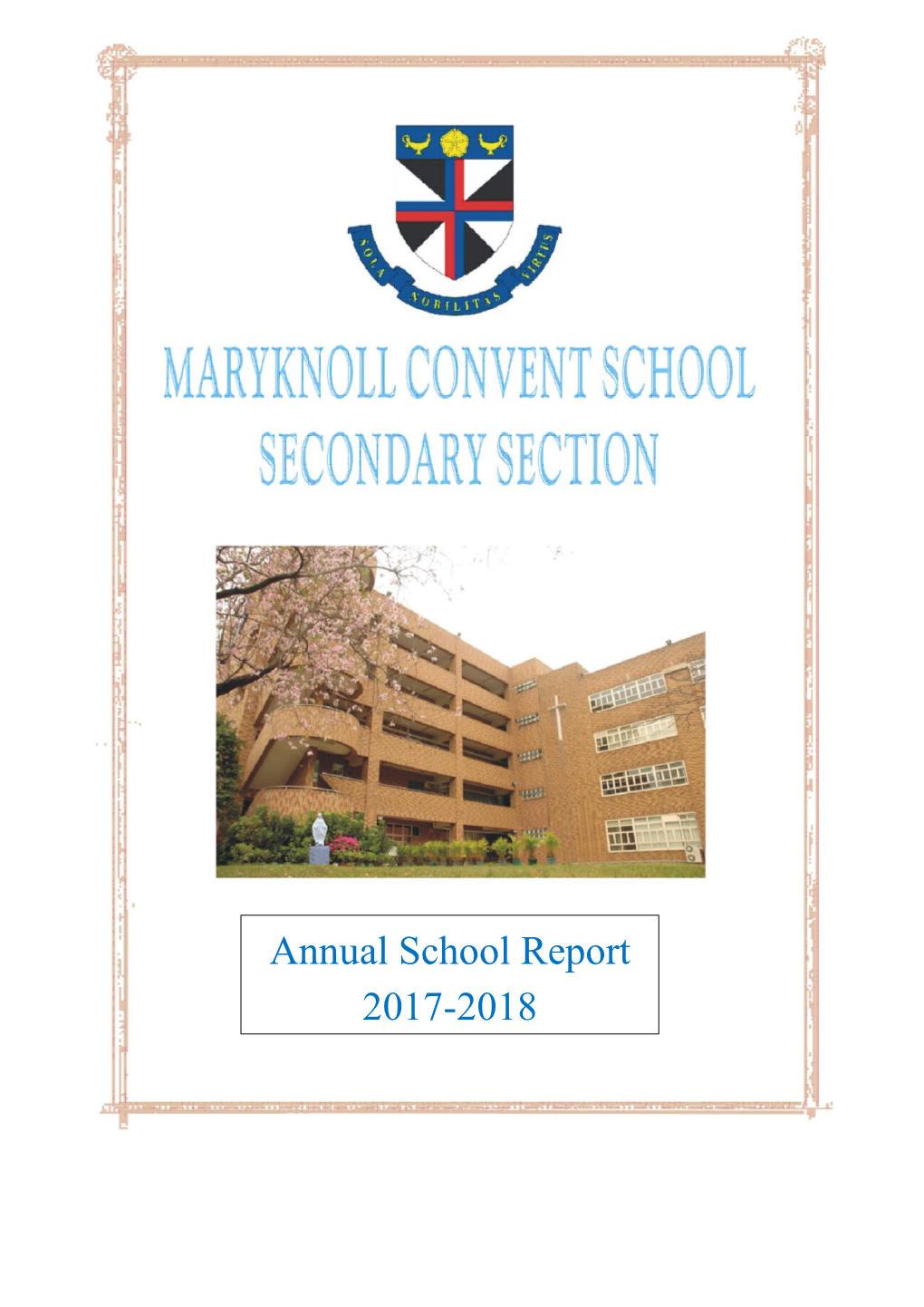 Annual School Report 2017-2018