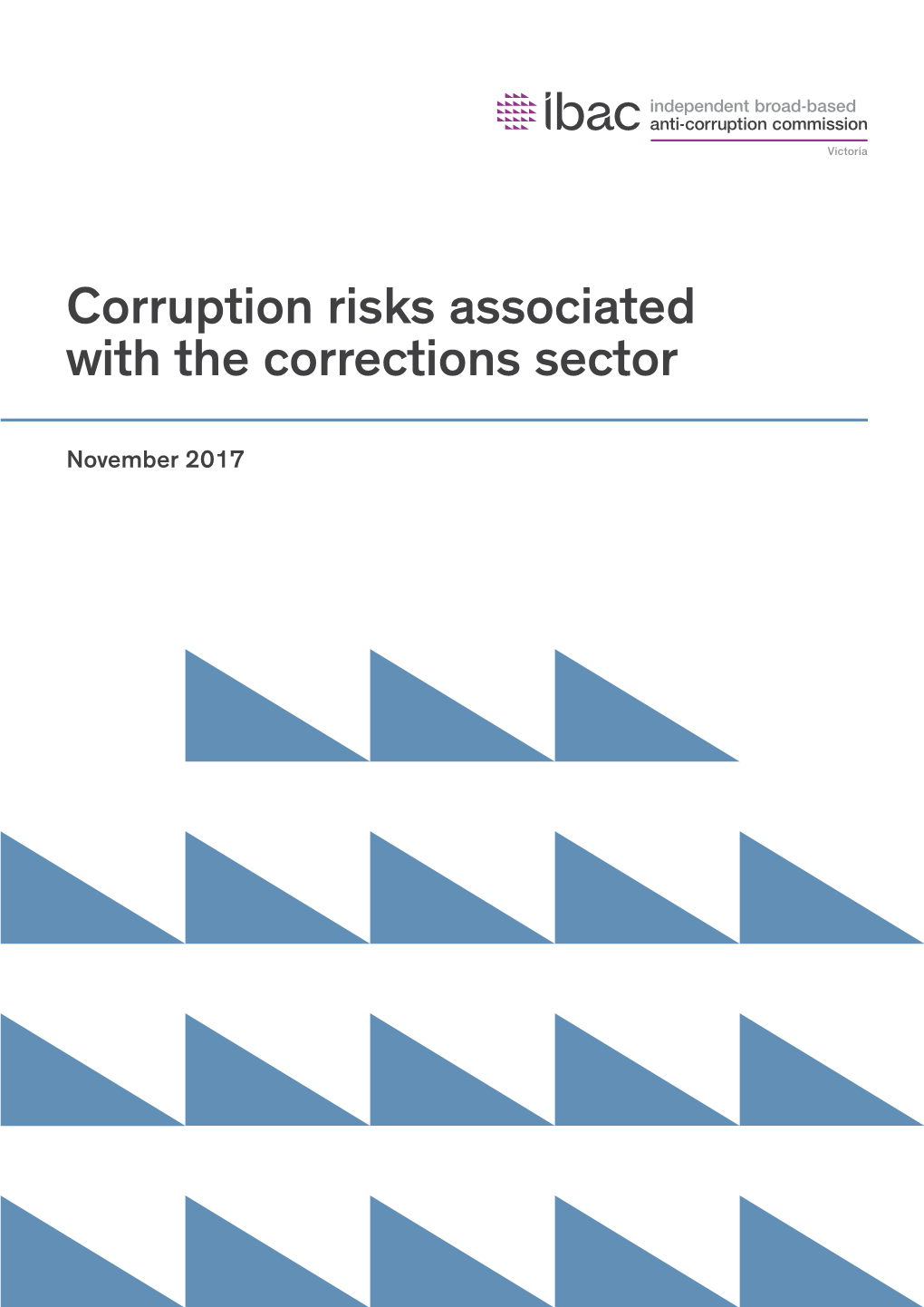 Corruption Risks Associated with the Corrections Sector