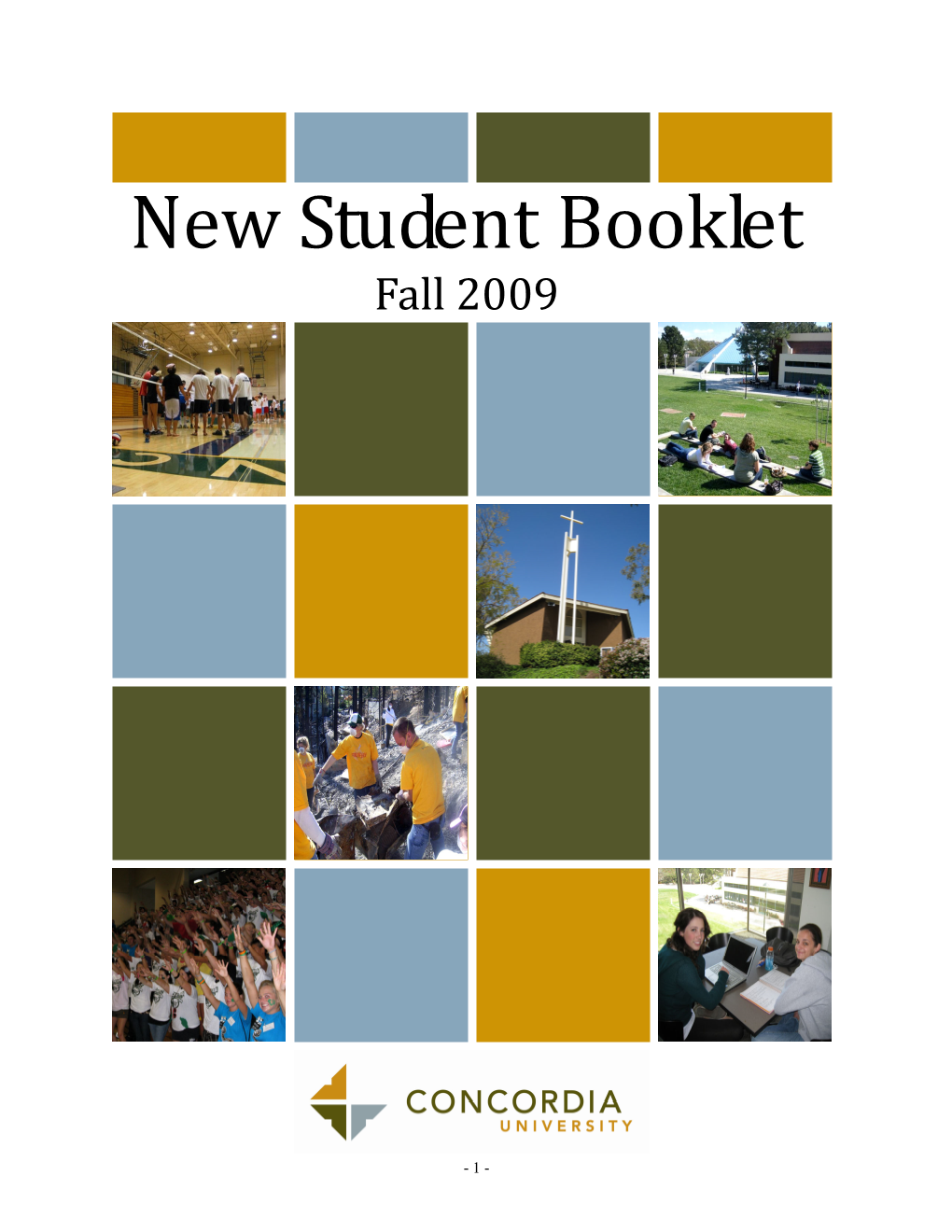 New Student Booklet Fall 2009