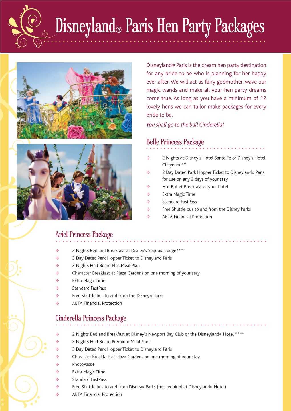 Disneyland Paris Hen Party Packages