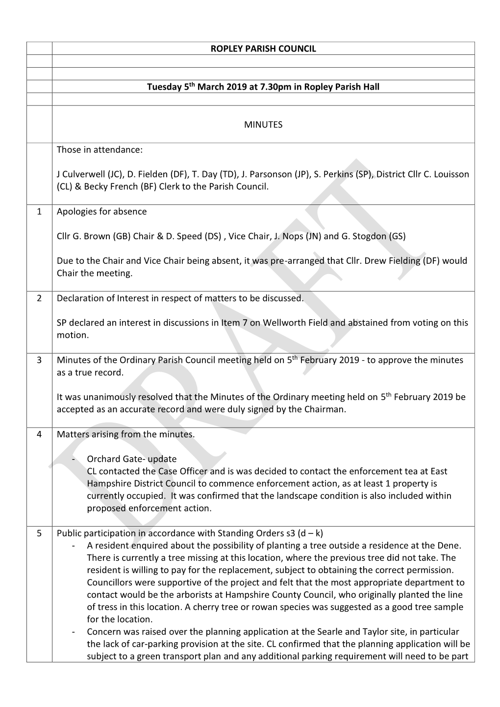 Ropley Parish Council