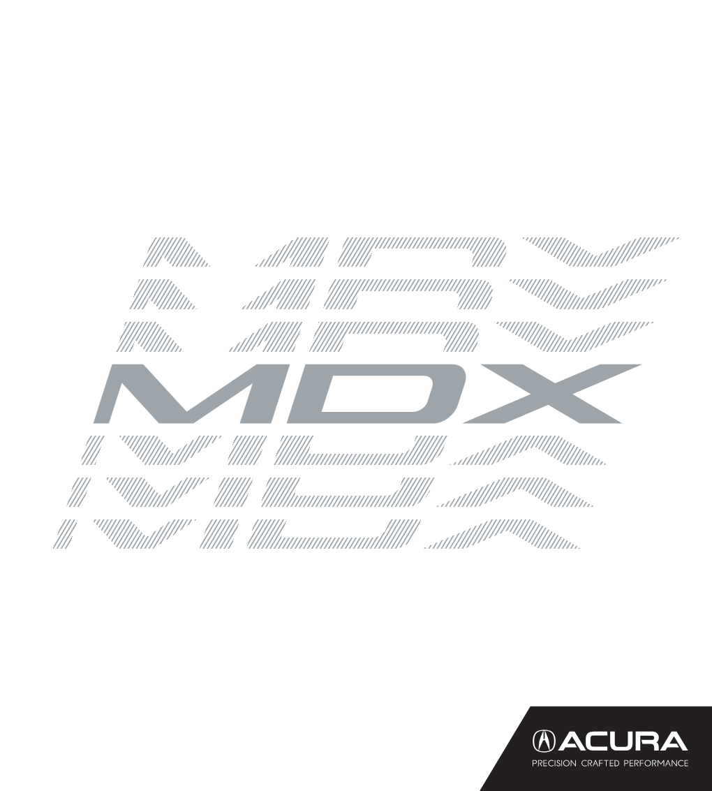 2019 MDX Model Shown in Brochure