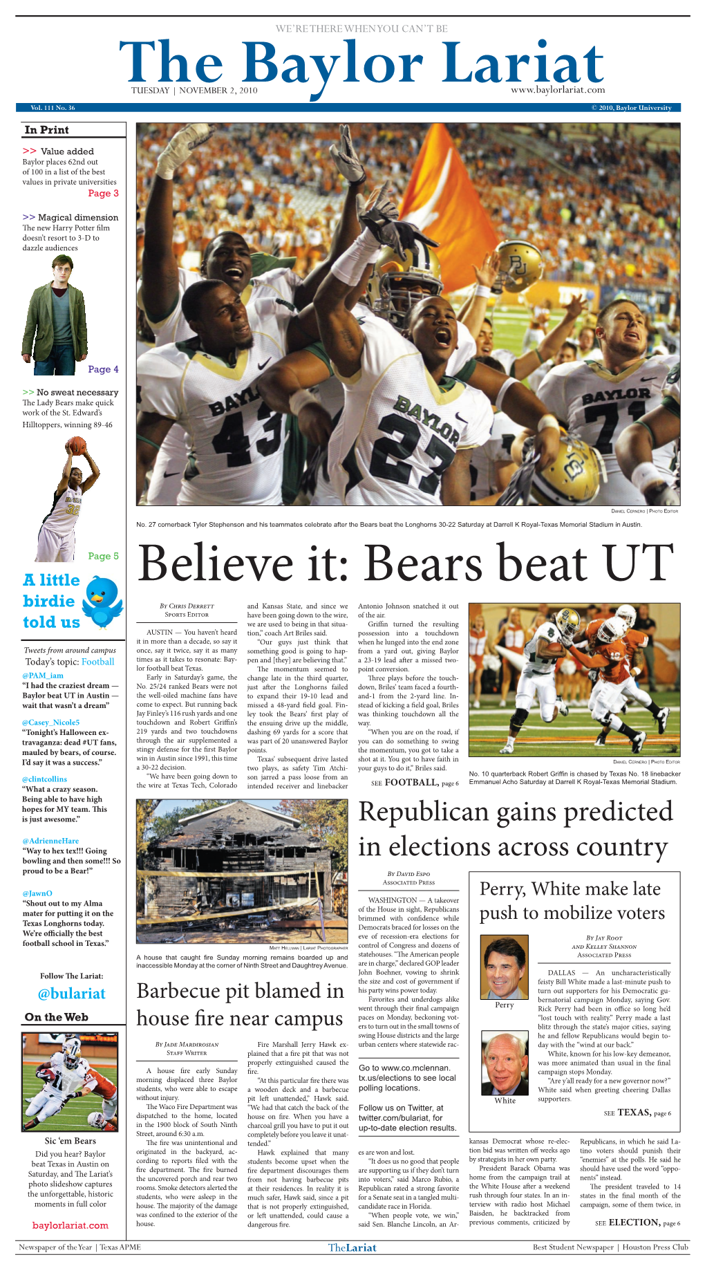 Believe It: Bears Beat UT