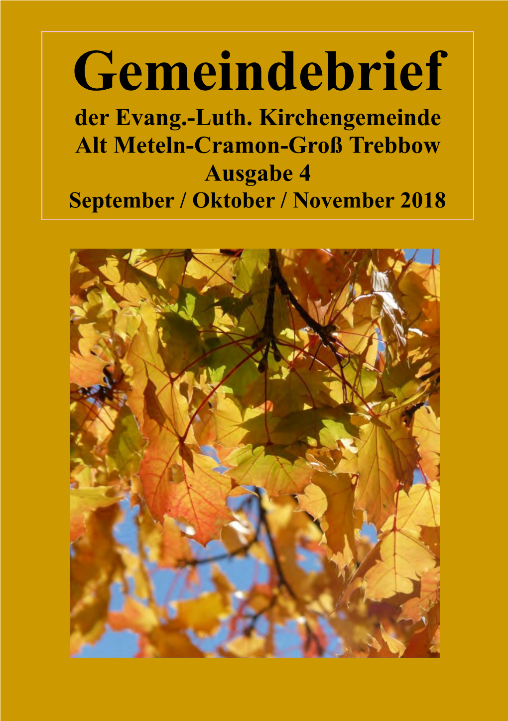 Gemeindebrief Der Evang.-Luth