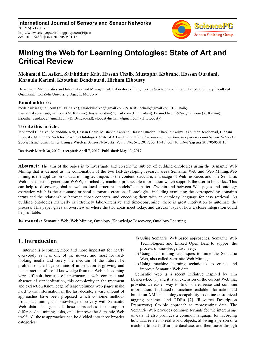 Mining the Web for Learning Ontologies: State of Art and Critical Review