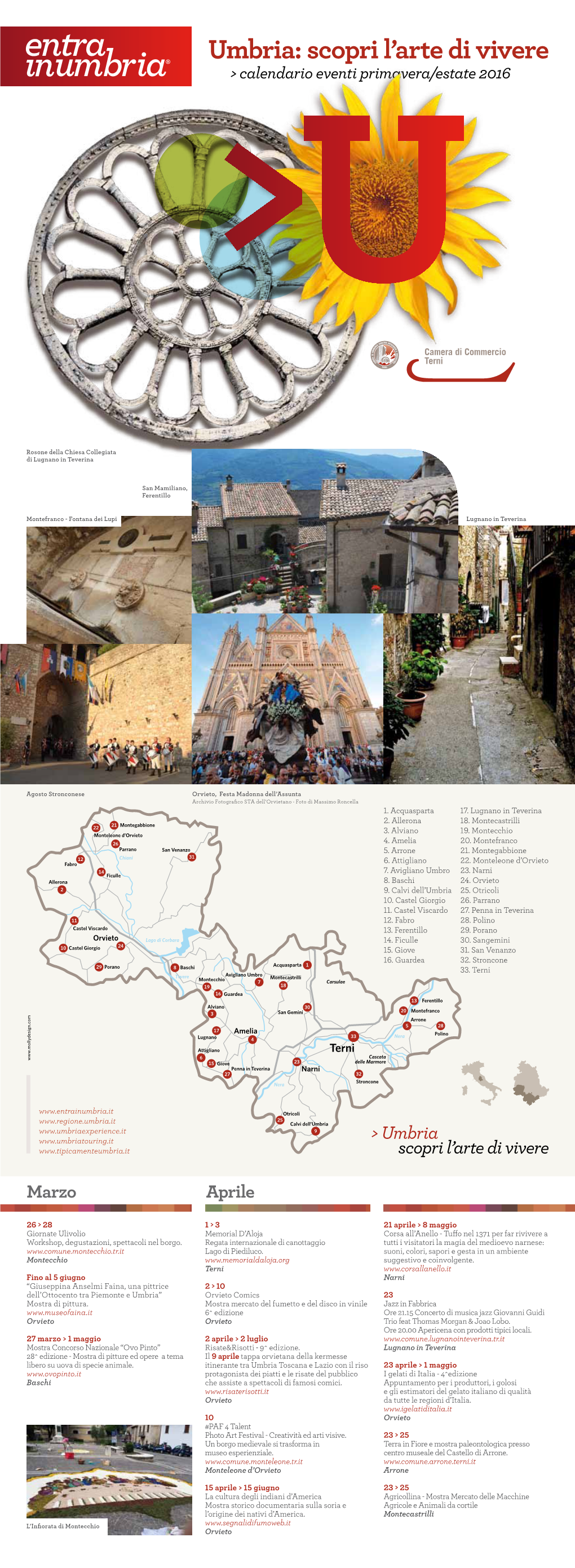 Calendario Eventi Primavera/Estate 2016 Umbria: Scopri L'arte Di Vivere