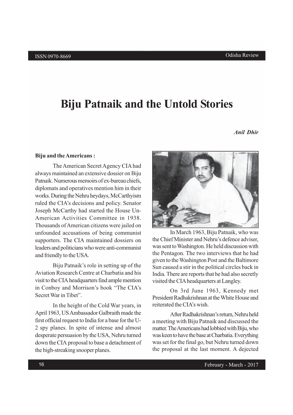 Biju Patnaik and the Untold Stories