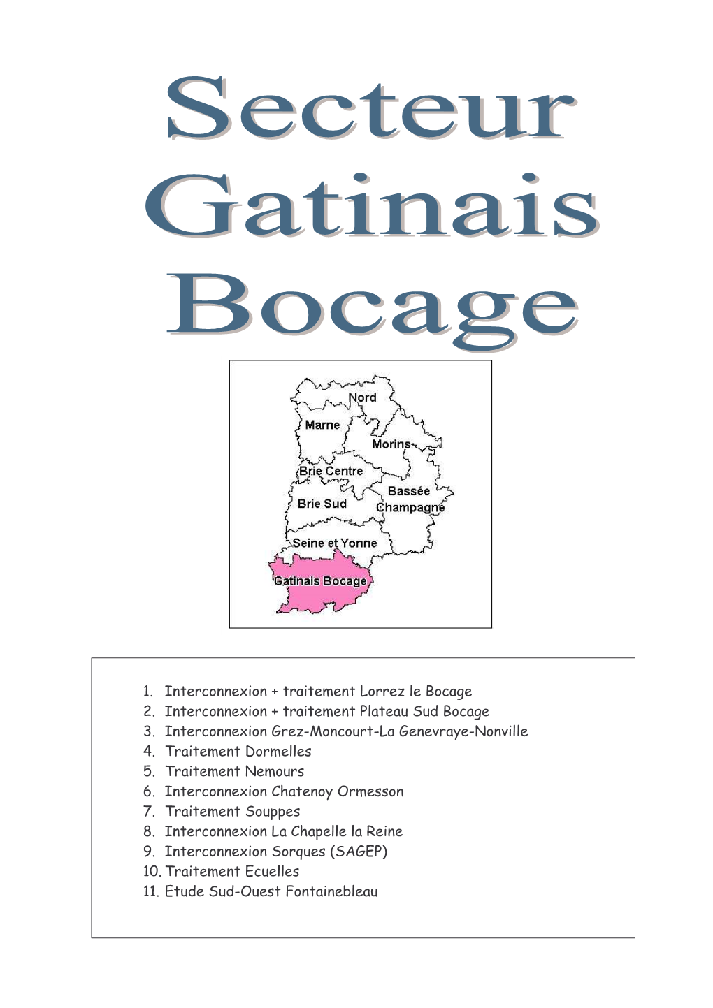 Secteur Gâtinais Bocage