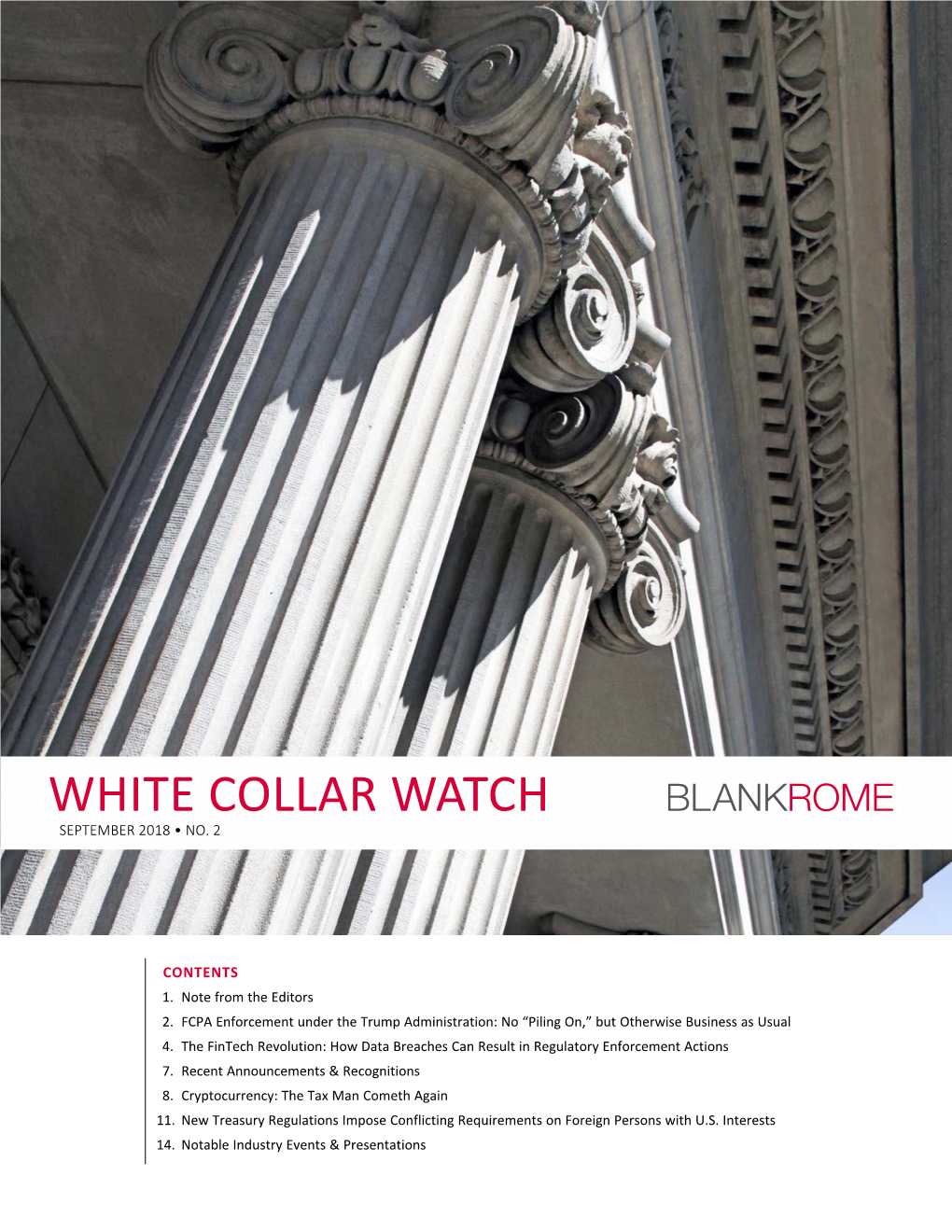 White Collar Watch September 2018 • No