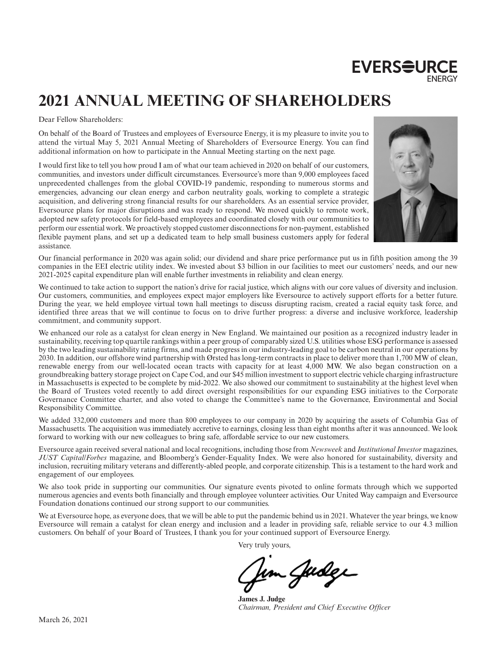 2021 Annual Meeting of Shareholders
