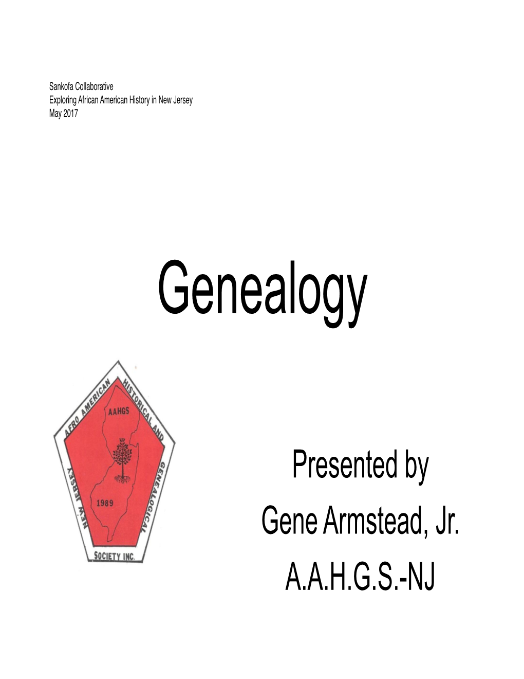 African American Genealogy Presentation
