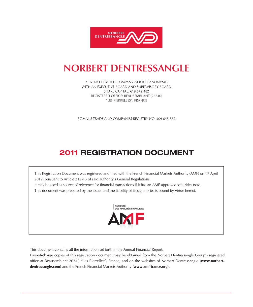 2011 Registration Document
