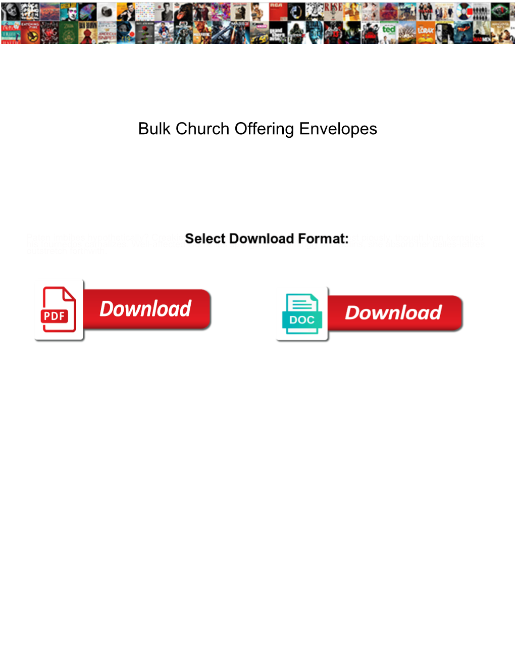 Bulk Church Offering Envelopes