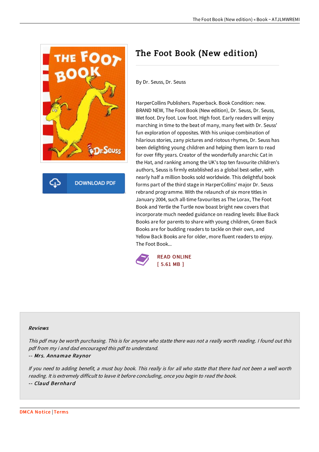 Ebook / the Foot Book (New Edition) ~ Read