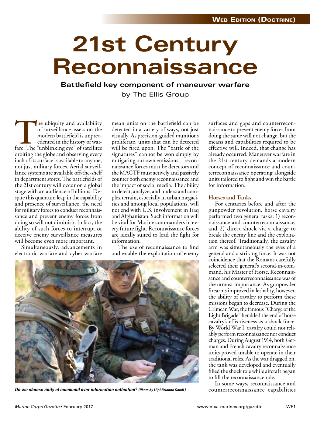 21St Century Reconnaissance by the Ellis Group