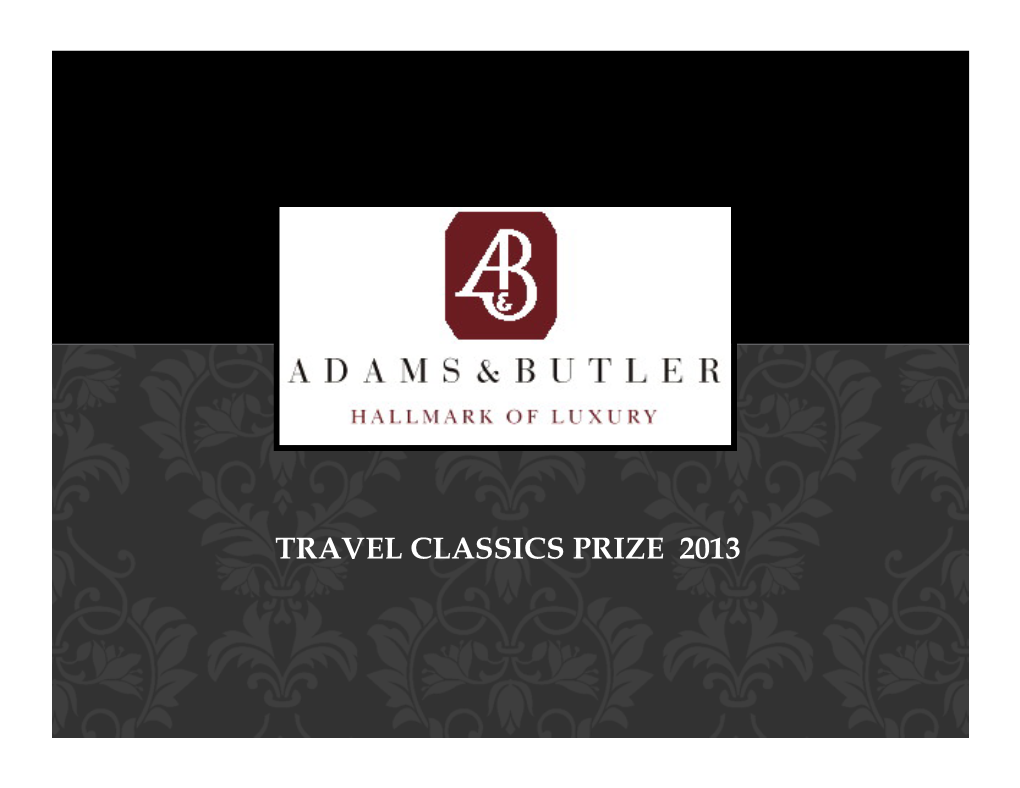 Travel Classics Prize 2013 the Merrion Hotel