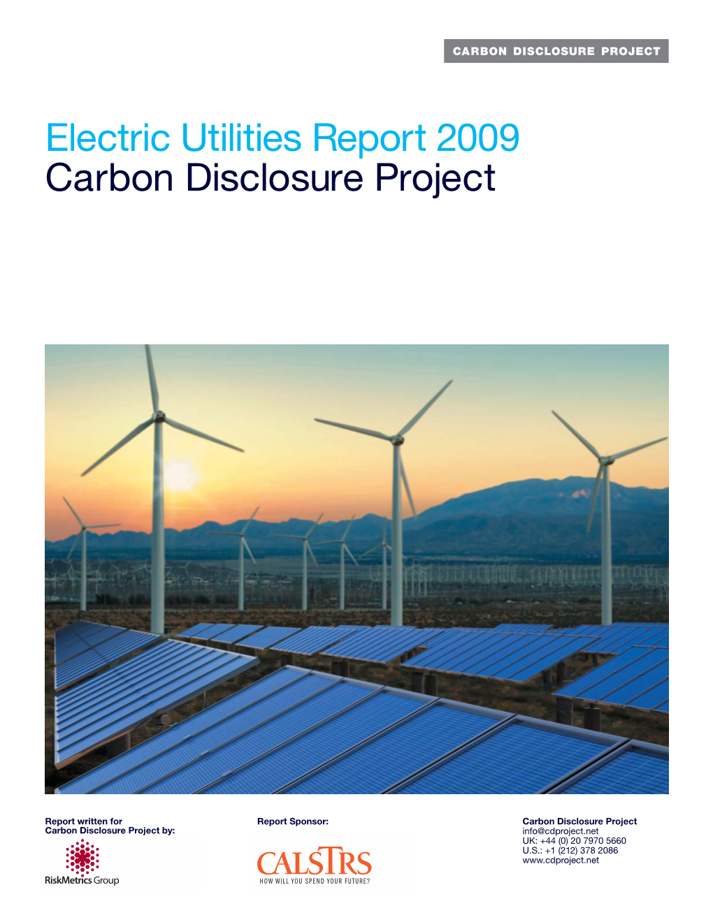 Electric Utilities Report 2009 Carbon Disclosure Project