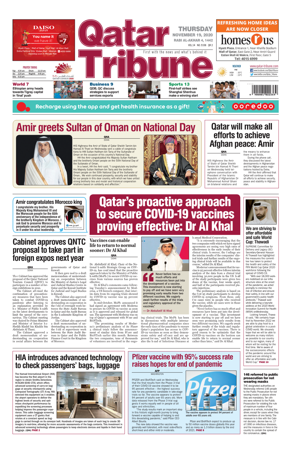 Qatar's Proactive Approach to Secure COVID-19 Vaccines Proving Effective: Dr Al Khal