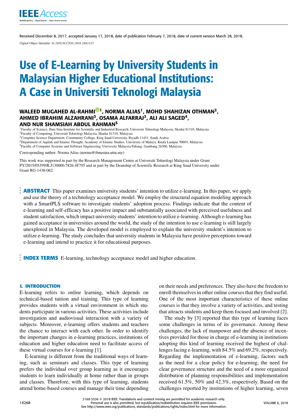 Use of E-Learning by University Students in Malaysian Higher Educational Institutions: a Case in Universiti Teknologi Malaysia