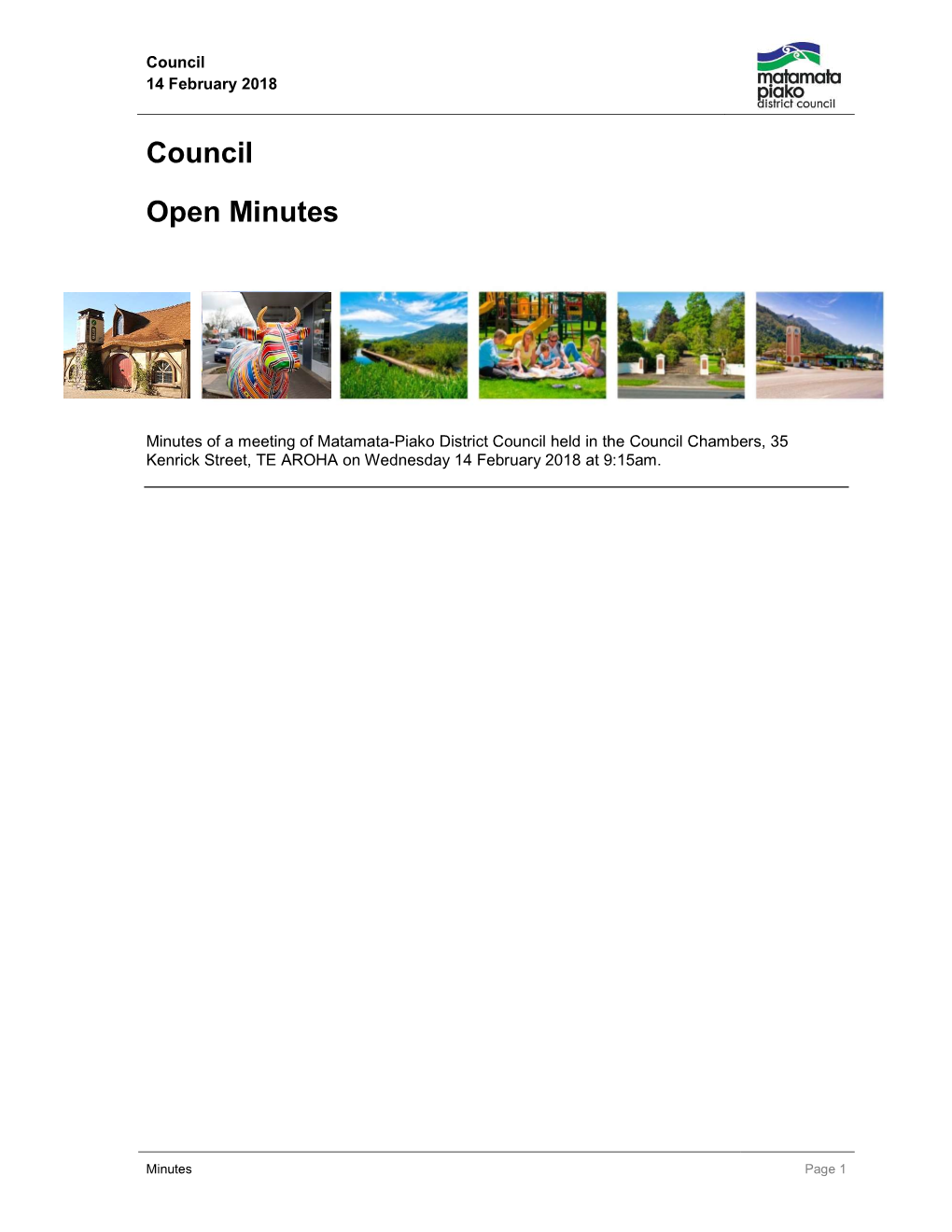 Council Open Minutes