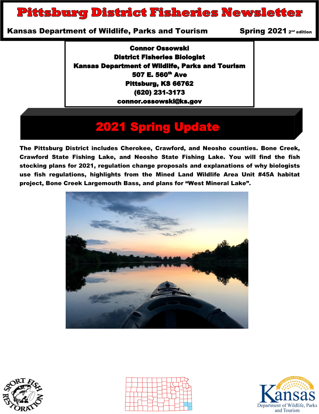 Pittsburg District Fisheries Newsletter Spring Ver.2 4-13-2021