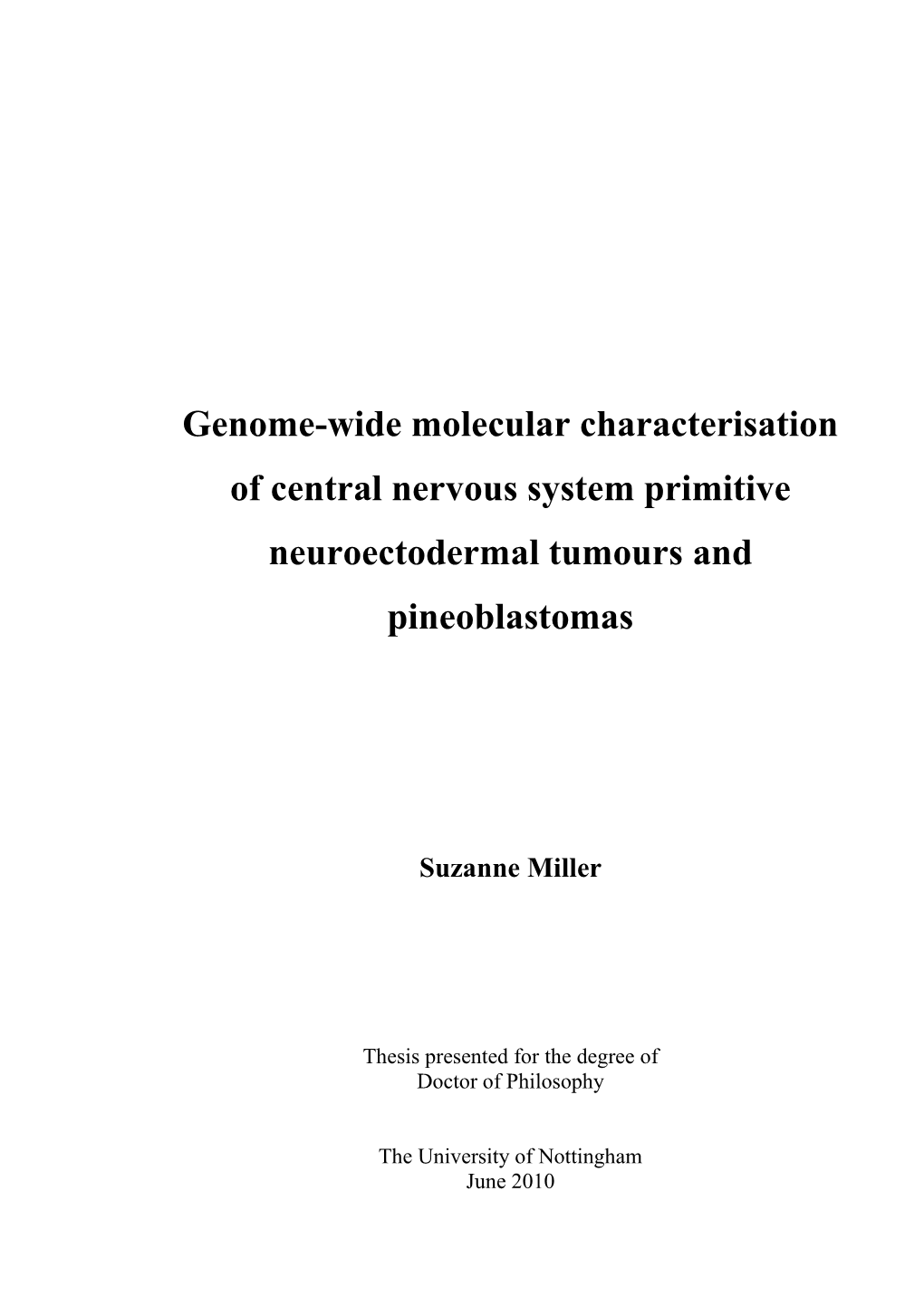 Genome-Wide Molecular Characterisation of Spnet