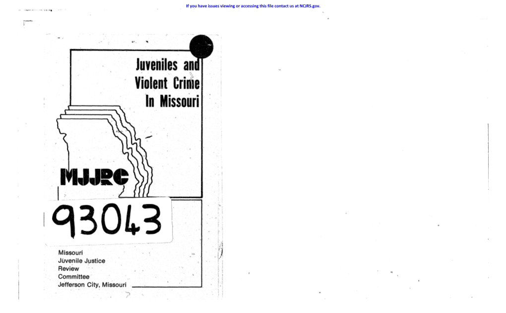 Missouri Juvenile Justice 'Q \'.' Review Committe,E ", .,' Jefferson City, Missouri R