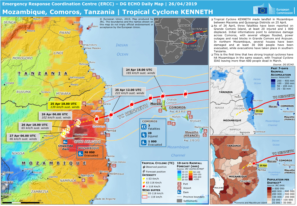 Mozambique, Comoros, Tanzania | Tropical Cyclone KENNETH