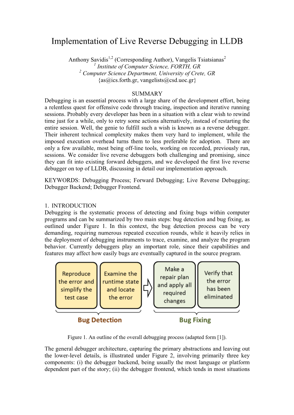 Implementation of Live Reverse Debugging in LLDB